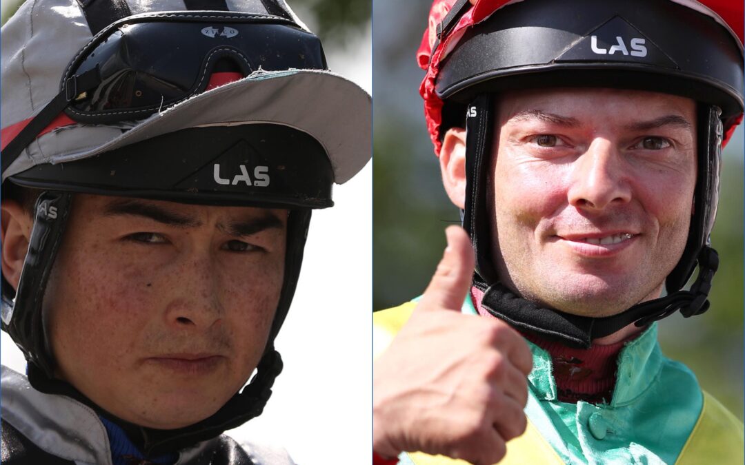 ZWEI REITERWECHSEL IN HALLE